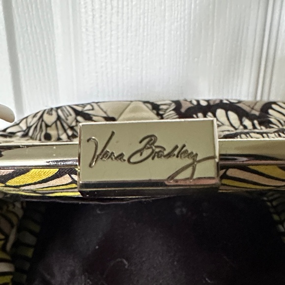 Vera Bradley Floral Frame Clutch in Black White and Yellow - Picture 3 of 6